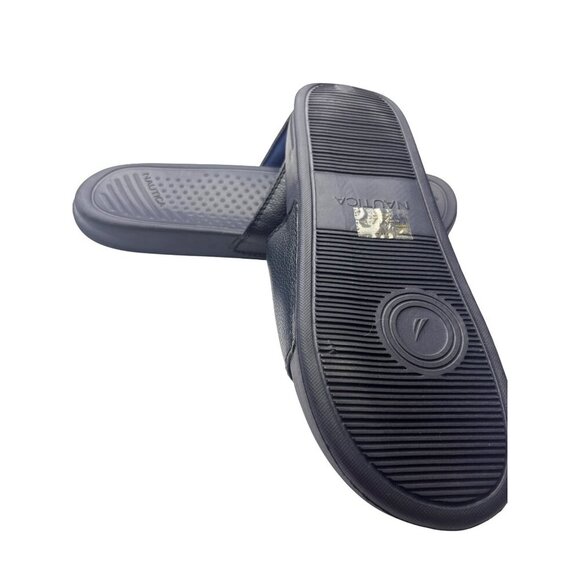 Nautica Mens Slide Sandals US‎ 11 Navy Comfortable Durable Casual Footwear - Picture 2 of 4